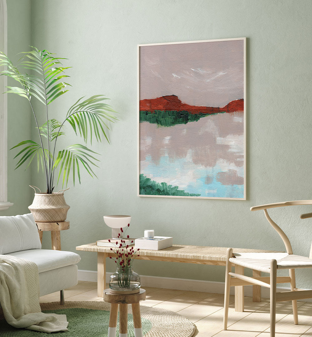 LANDSCAPE WITH A LAKE , LANDSCAPE PAINTINGS