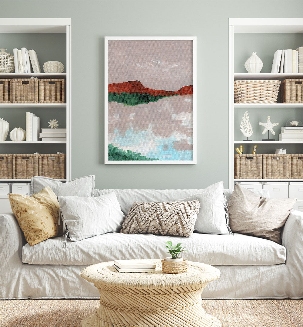 LANDSCAPE WITH A LAKE , LANDSCAPE PAINTINGS