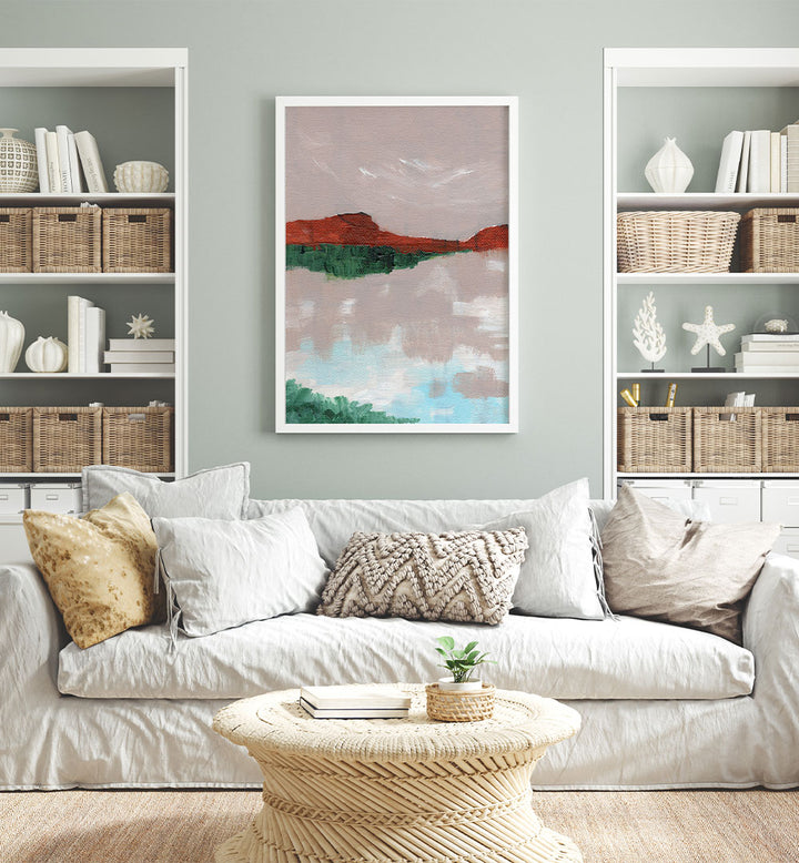 LANDSCAPE WITH A LAKE , LANDSCAPE PAINTINGS