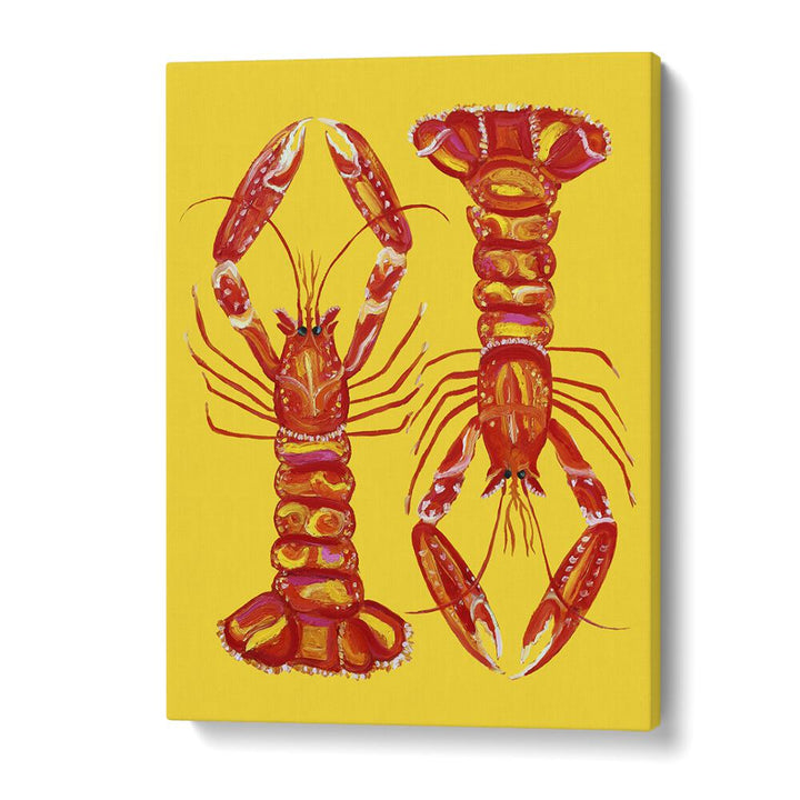 Langoustines On Yellow Bar & Cafe Artwork in Gallery Wrap