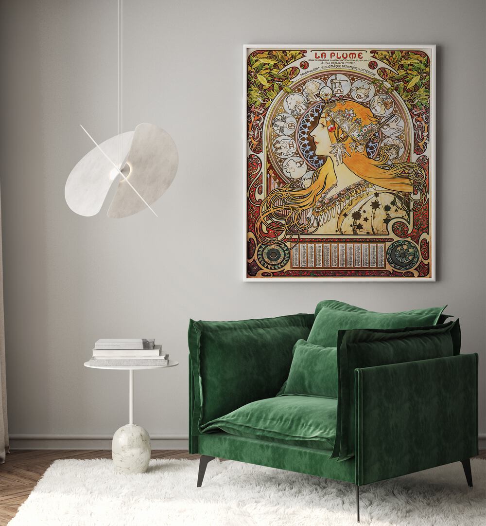 LA PLUME - ZODIAC - 1896 , VINTAGE PAINTINGS