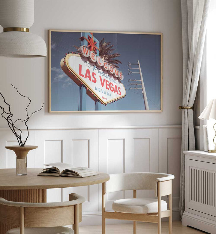 Colorful Las Vegas sign art reflecting Cowboy culture, perfect for modern Americana decor in your home.