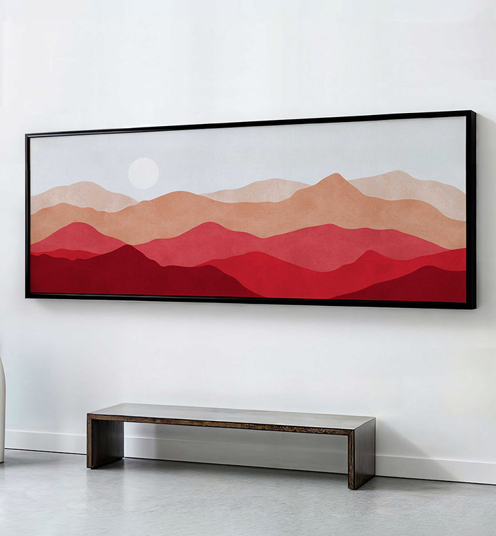 LAYERED DESERT MOUNTAINS, PANORAMIC ART