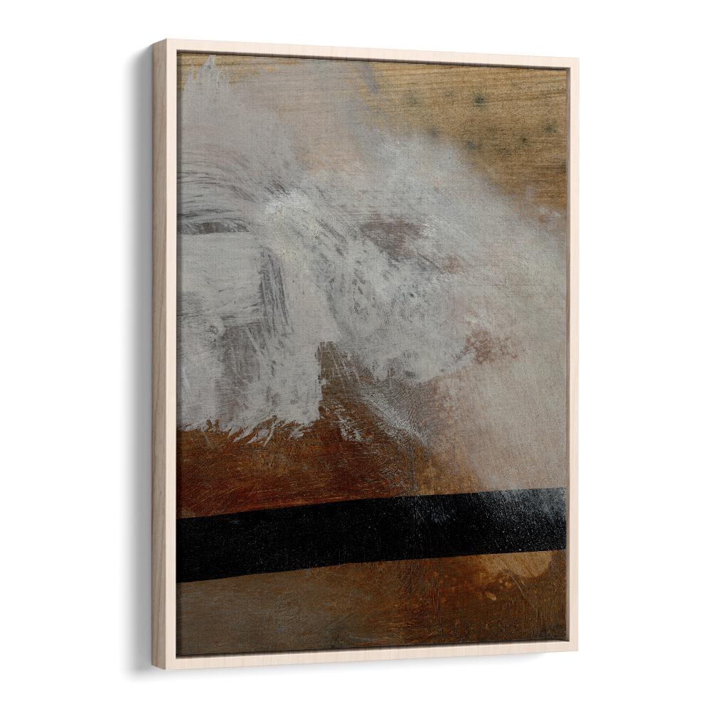 Layers By Dan Hob day Abstract ArtArtwork in Oak Wood Floater Frame
