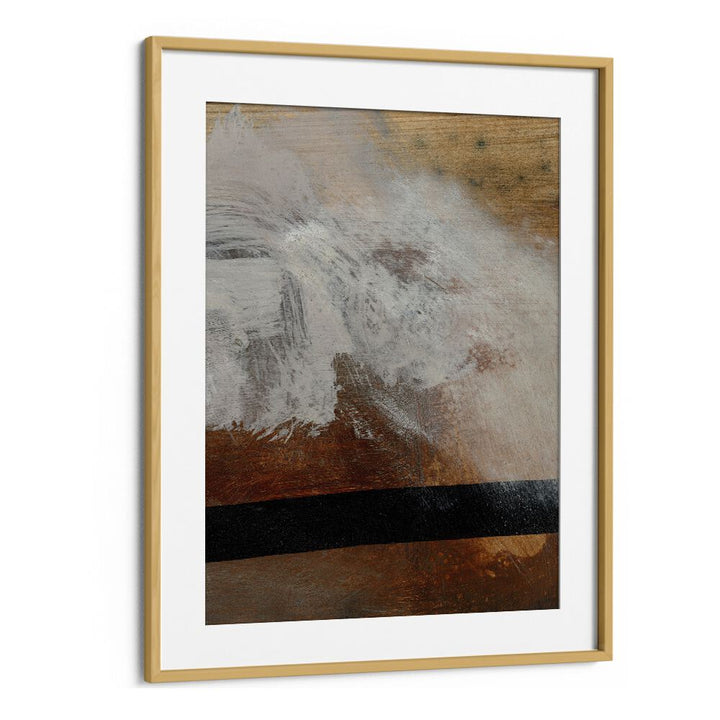 Layers By Dan Hob day Abstract Art Artwork in Oak Wood Frame With Mount