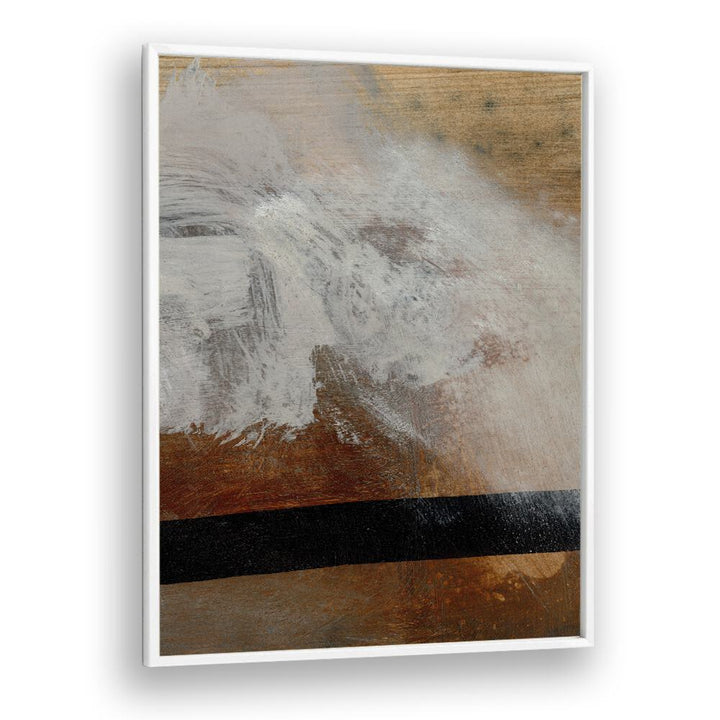 Layers By Dan Hob day Abstract ArtArtwork in White Plain Frame
