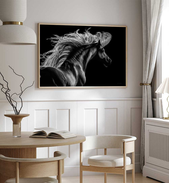 Stunning LE EQUUS, ANIMAL PAINTINGS showcasing a powerful horse, perfect for transforming your living space.