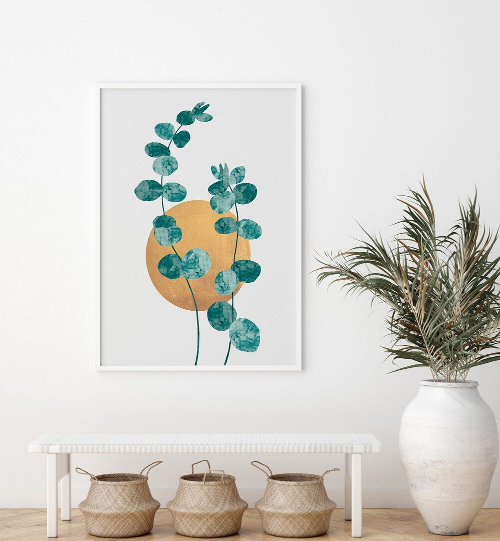 LEAVES III , FLORAL FLOWER PAINTINGS