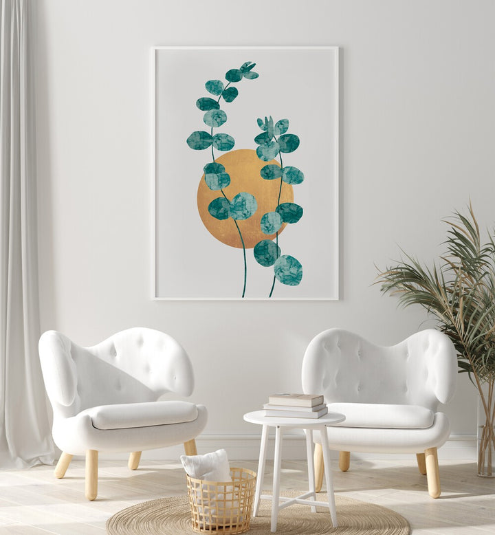 LEAVES III , FLORAL FLOWER PAINTINGS