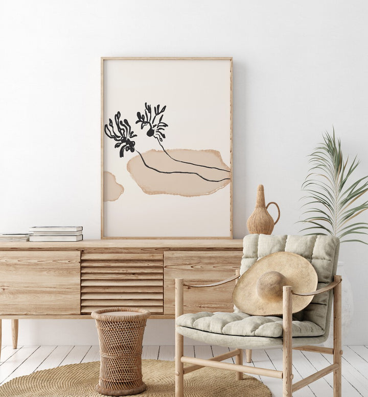 Stylish LEAVES NO I, FLORAL FLOWER PAINTINGS enhance your decor with vibrant nature-inspired artistry.
