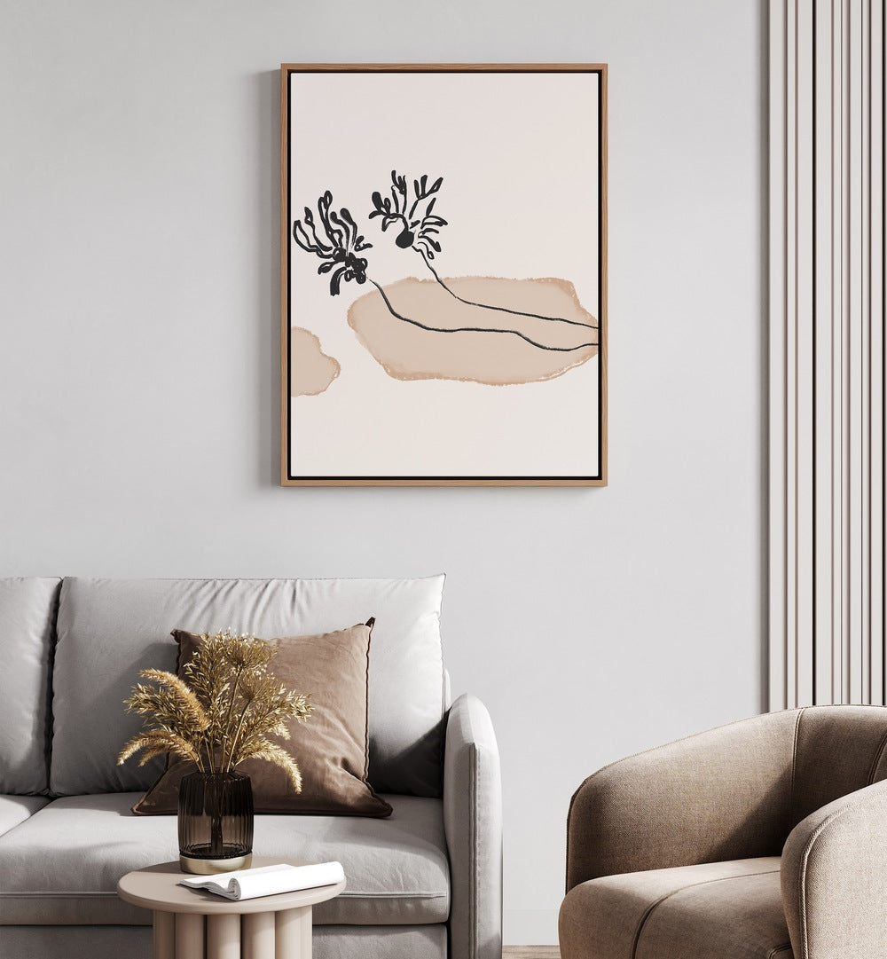Transform your space with LEAVES NO I, FLORAL FLOWER PAINTINGS, showcasing vibrant leaves and floral motifs.