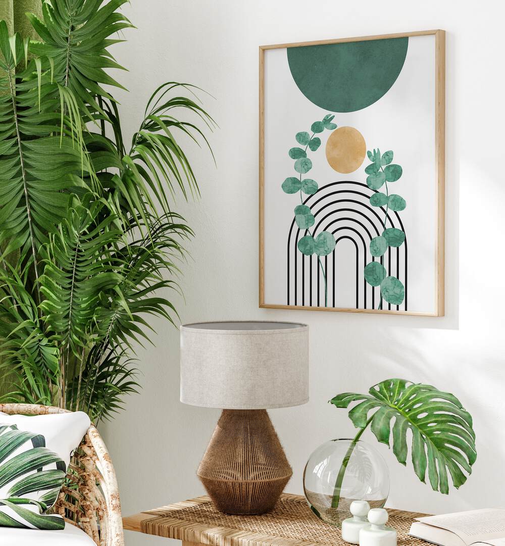 LEAVES IV , BOHO ART PAINTINGS