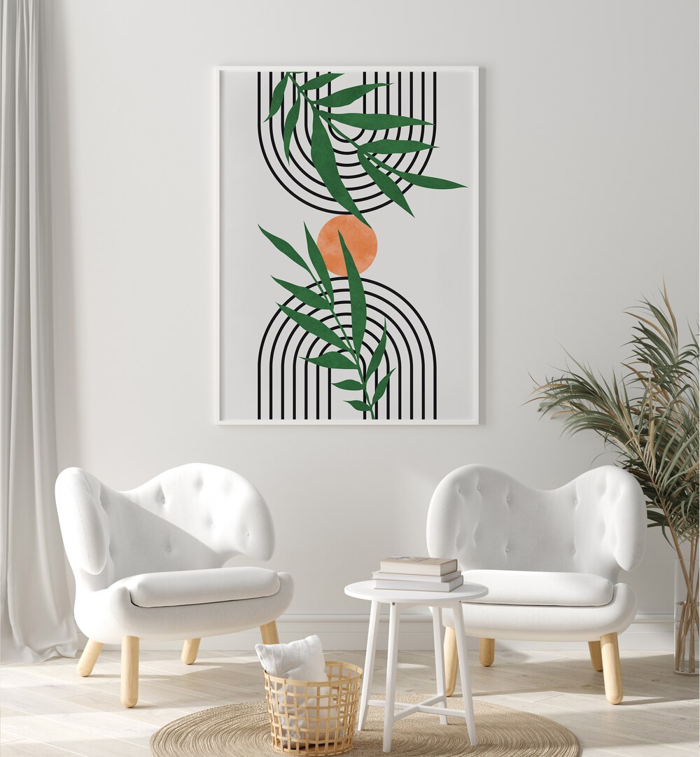 LEAVES VI , BOHO ART PAINTINGS