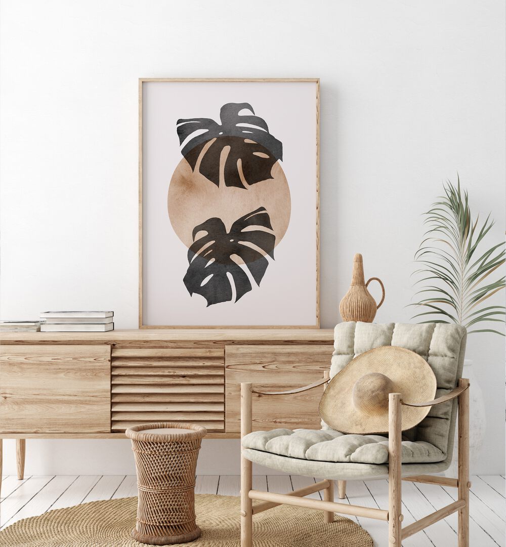 LEAVES VIII , BOHO ART PAINTINGS