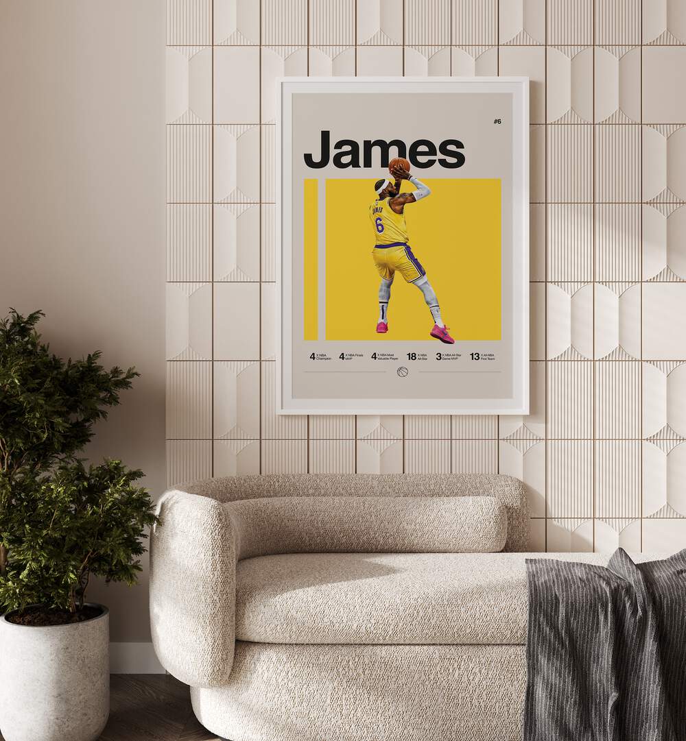 Lebron James Basketball  Posters sports Artwork Placed on a wall