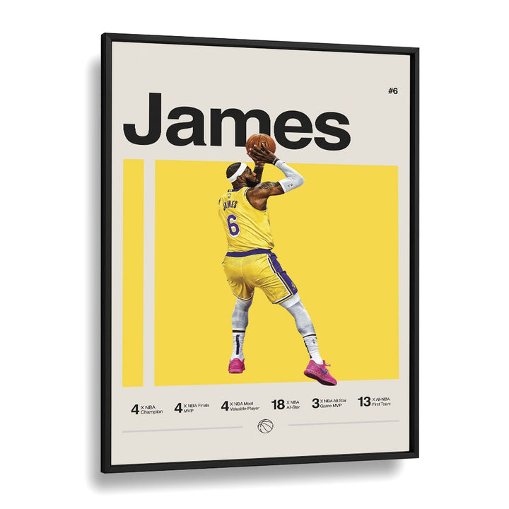 Lebron James Sports Art Artwork in Black Plain Frame