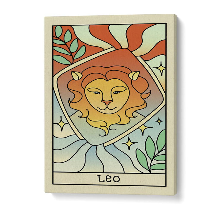 Leo Zodiac & Tarot Art Artwork in Gallery Wrap