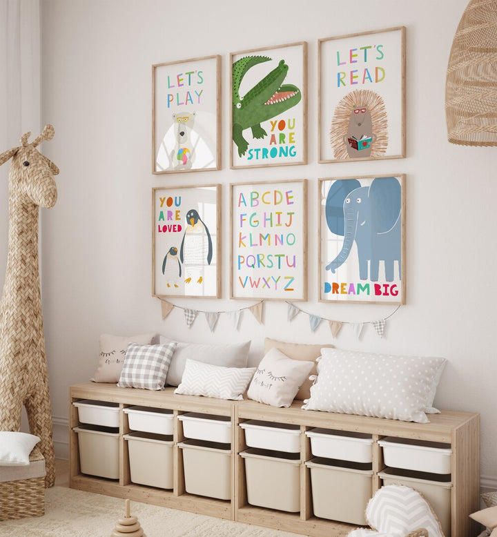 LETS READ & PLAY GALLERY WALL SET OF 6