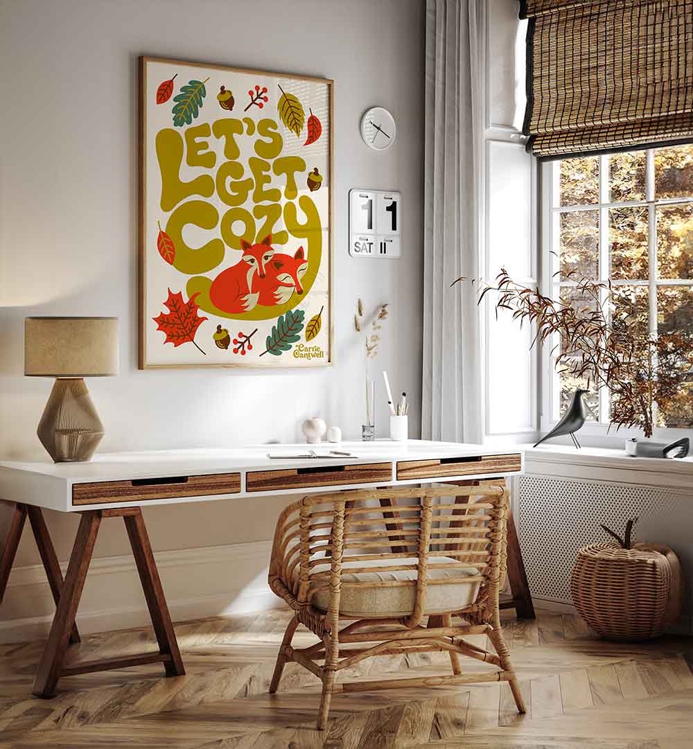 LET'S GET COZY , QUOTES & TYPOGRAPHY POSTERS