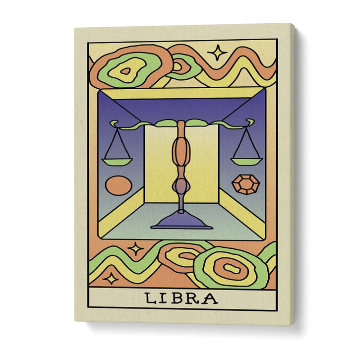 Libra Zodiac & Tarot Art Artwork in Gallery Wrap