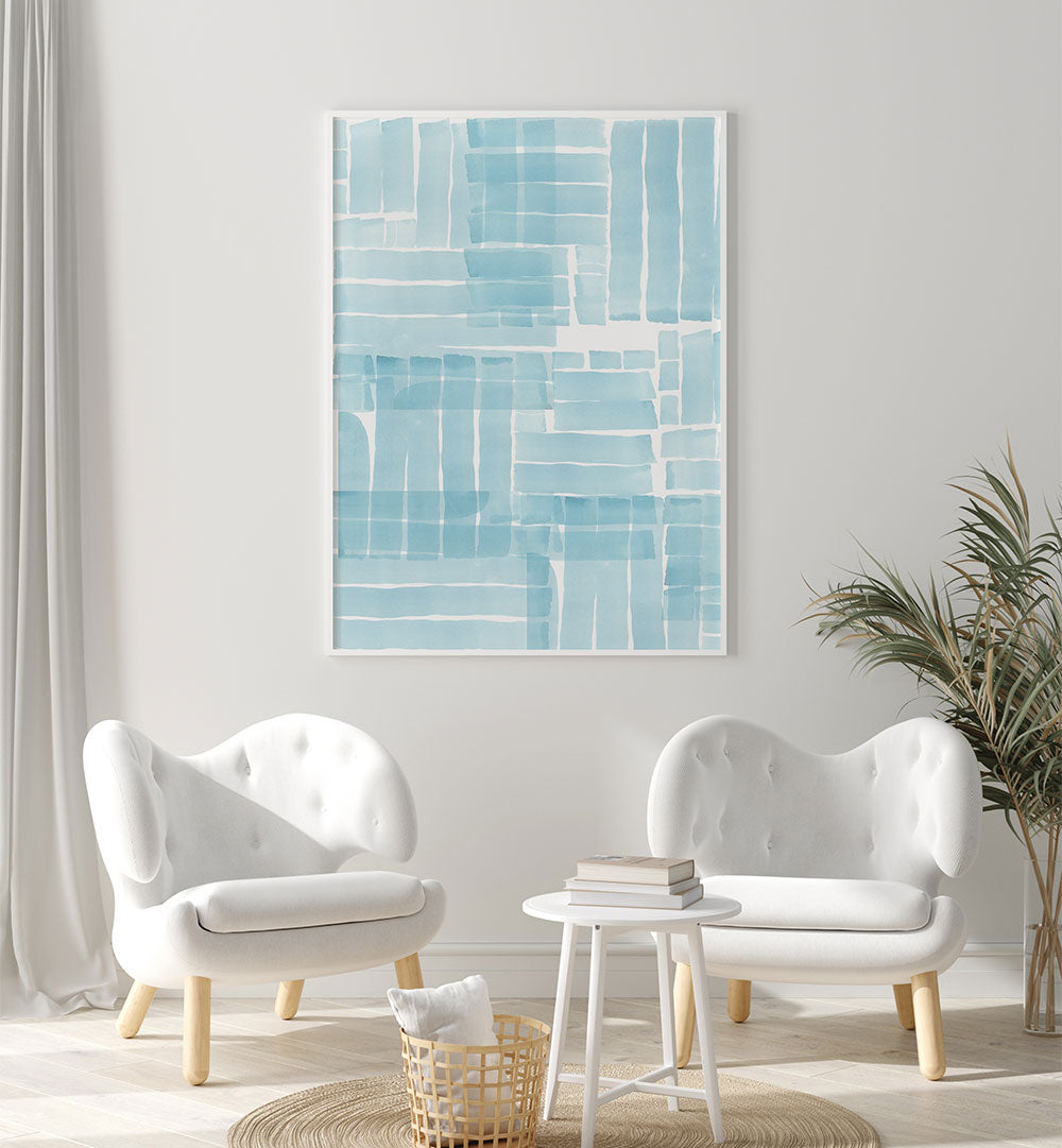 Vibrant BLUE WATERCOLOUR WASH III, ABSTRACT PAINTINGS, transforming spaces with rich hues and modern creativity.