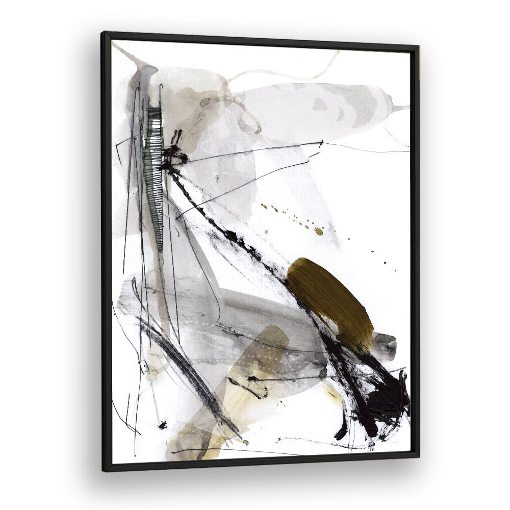 Lights House By Dan Hob day Abstract Art Artwork in Black Plain Frame
