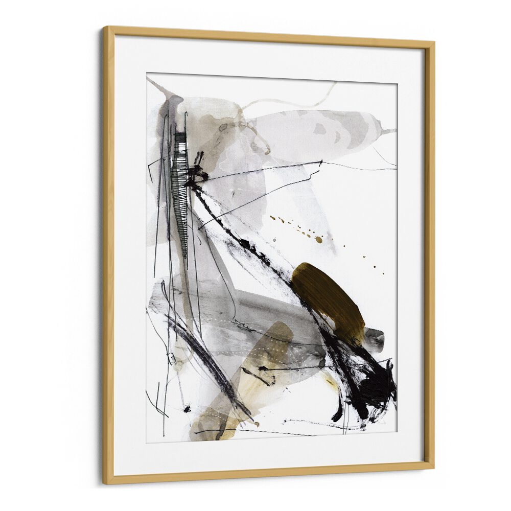 Lights HouseBy Dan Hob day Abstract Art Artwork in Oak Wood Frame With Mount
