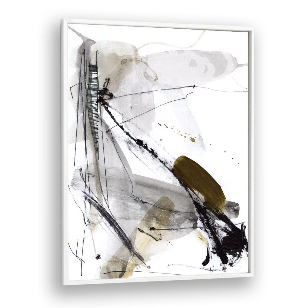 Lights House By Dan Hob day Abstract ArtArtwork in White Plain Frame