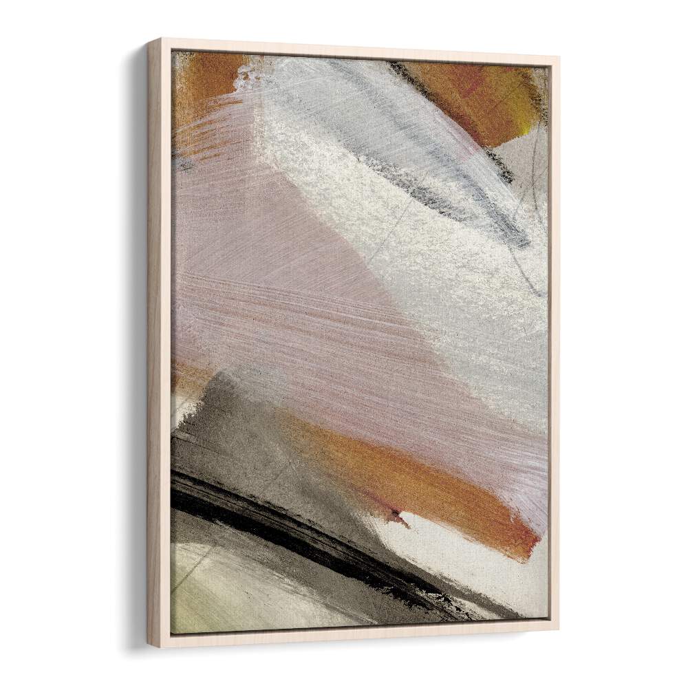 Lights By Dan Hob day Abstract ArtArtwork in Oak Wood Floater Frame