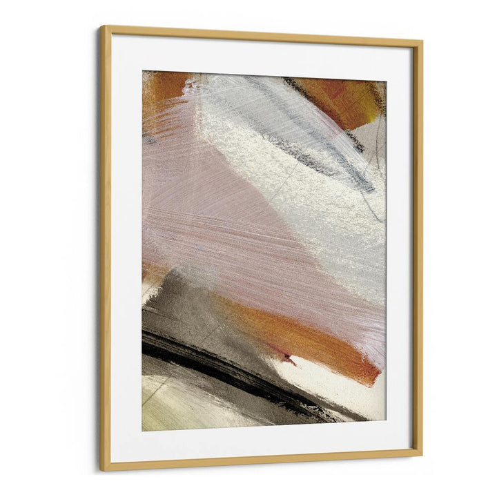 Lights By Dan Hob day Abstract Art Artwork in Oak Wood Frame With Mount
