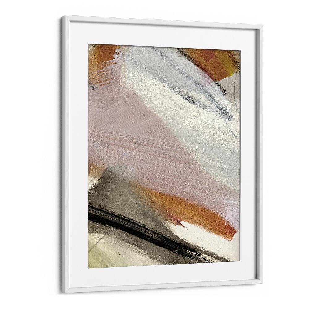 Lights By Dan Hob day Abstract Art Artwork  in White frame With Mount
