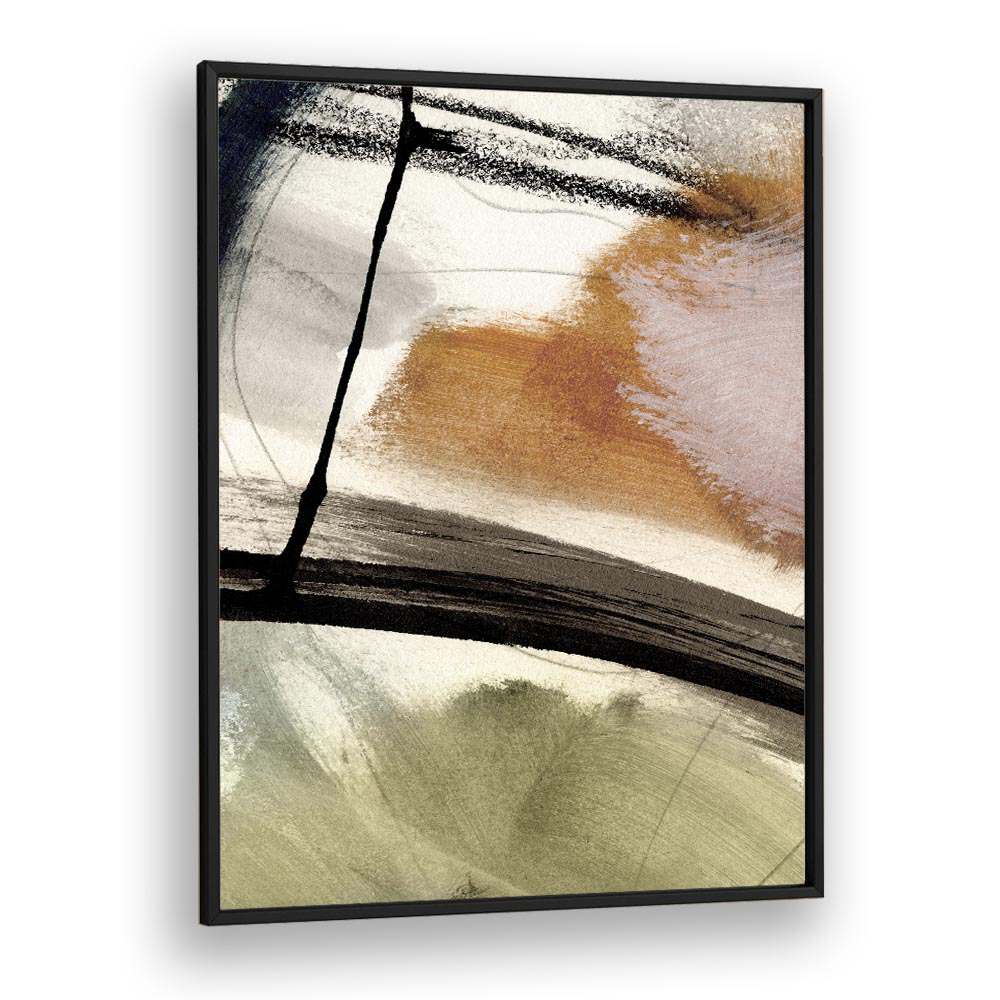 Lights II By Dan Hob day Abstract Art Artwork in Black Plain Frame
