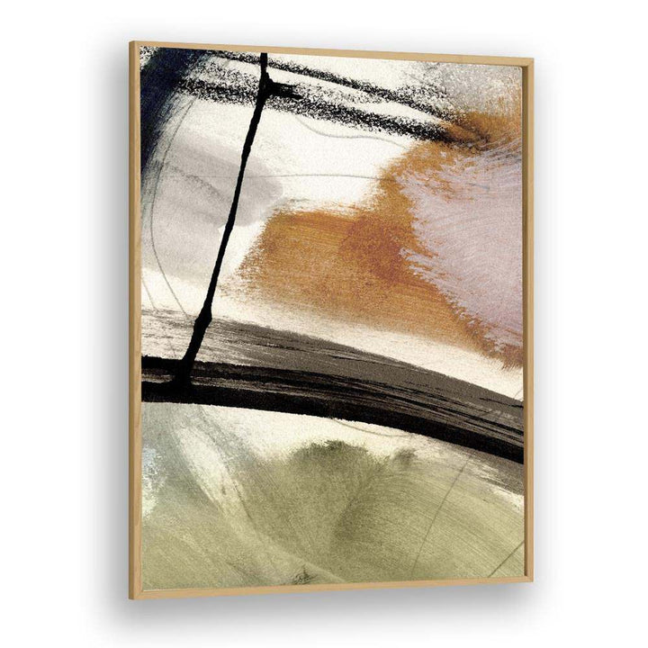 Lights II By Dan Hob day Abstract Art Artwork in Oak Wood Plain Frame
