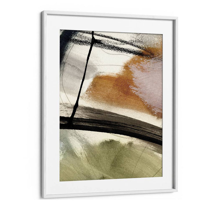 Lights II By Dan Hob day Abstract Art Artwork  in White frame With Mount