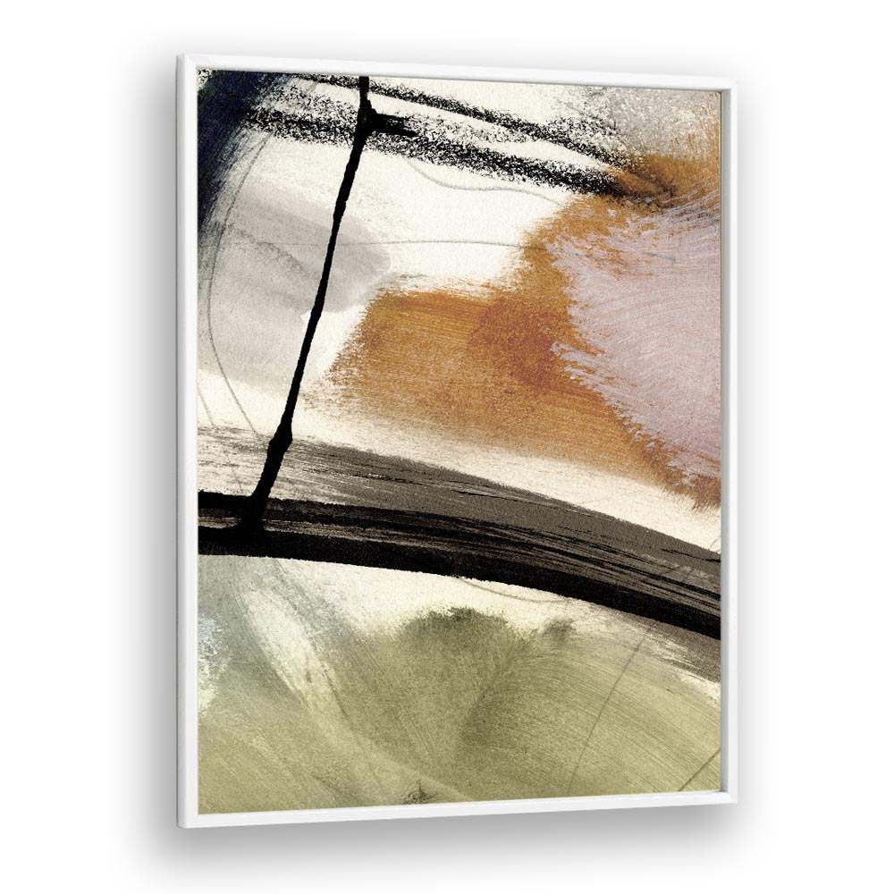 Lights II By Dan Hob day Abstract ArtArtwork in White Plain Frame
