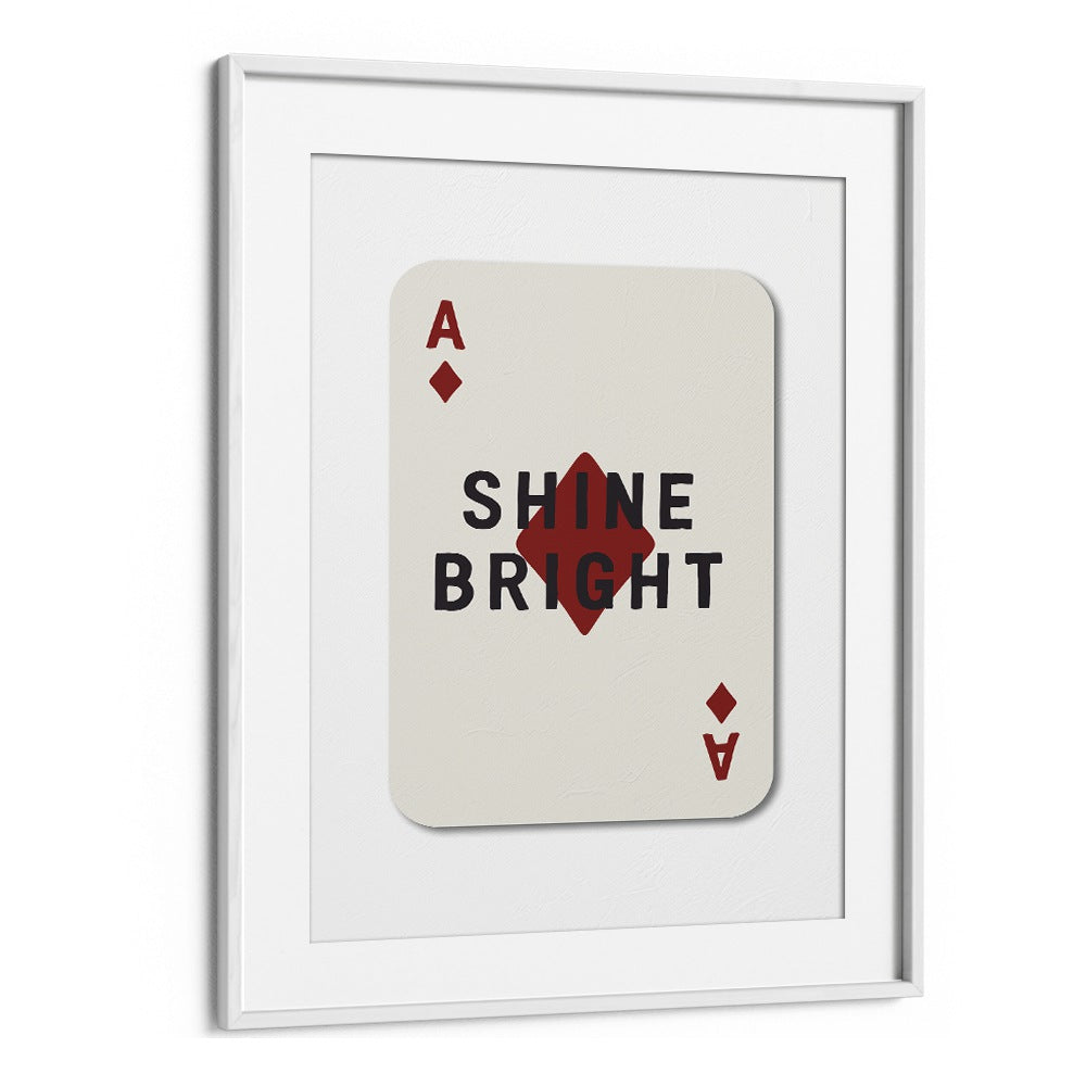 Like A Diamond Sports Art Artwork in White Frame With Mount