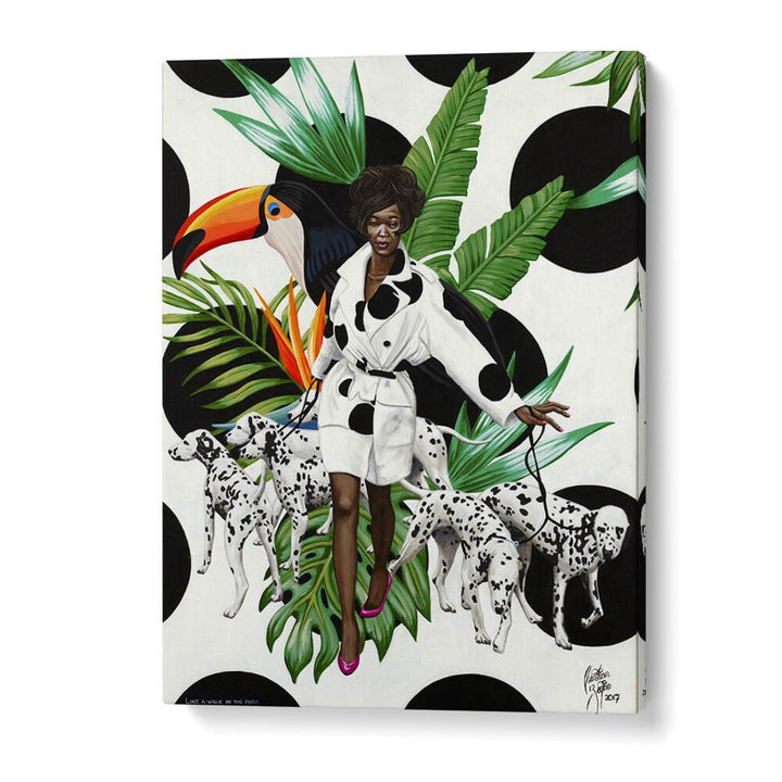 Like A Walk In The Park By Christian Beijer , African Painting Art in Gallery Wrap
