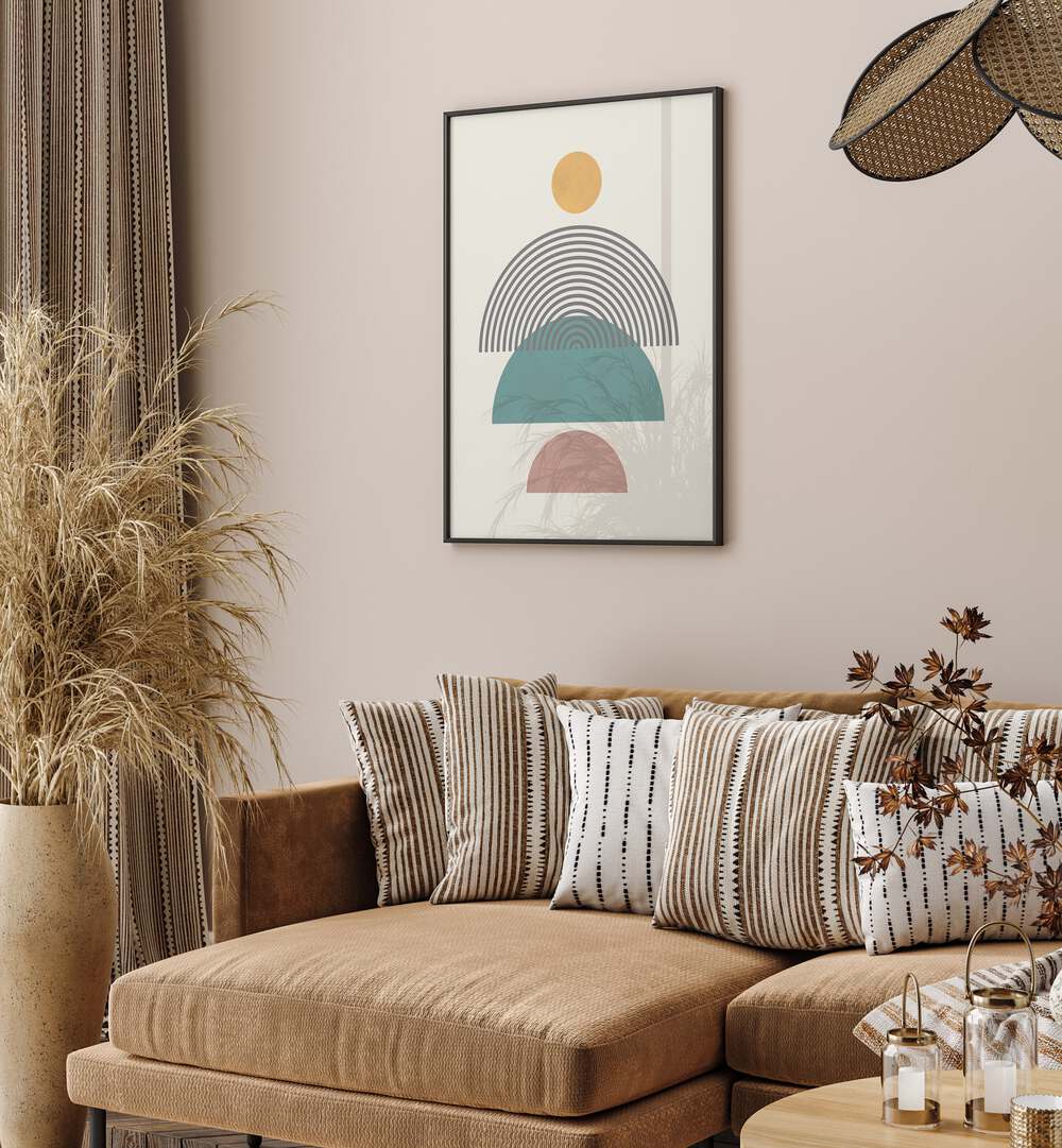 Stylish LINES AND CIRCLES VIII, BOHO ART PAINTINGS, perfect for enhancing any creative space or project.