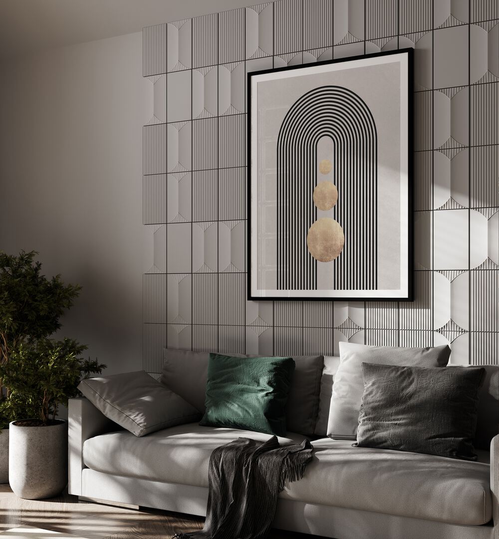 LINES AND CIRCLES XIX , BOHO ART PAINTINGS