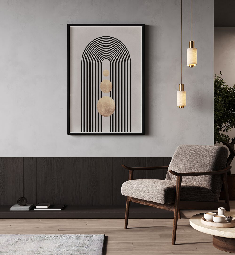 LINES AND CIRCLES XIX , BOHO ART PAINTINGS