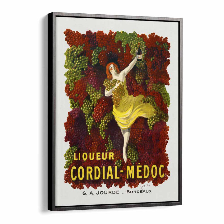 Liqueur Cordial Medoc Bar & Cafe Artwork in Black Floater Frame