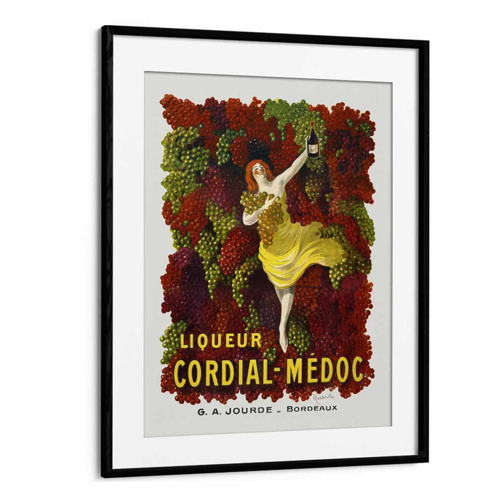 Liqueur Cordial Medoc Bar & Cafe Artwork in Black Frame With Mount