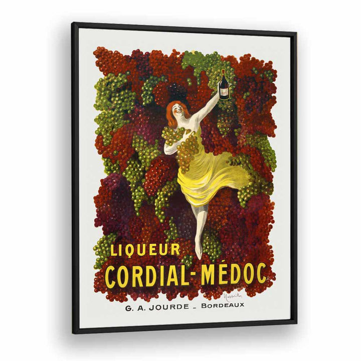 Liqueur Cordial Medoc Bar & Cafe Artwork in Black Plain Frame