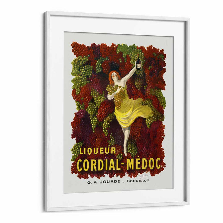 Liqueur Cordial Medoc Bar & Cafe Artwork in White Frame With Mount