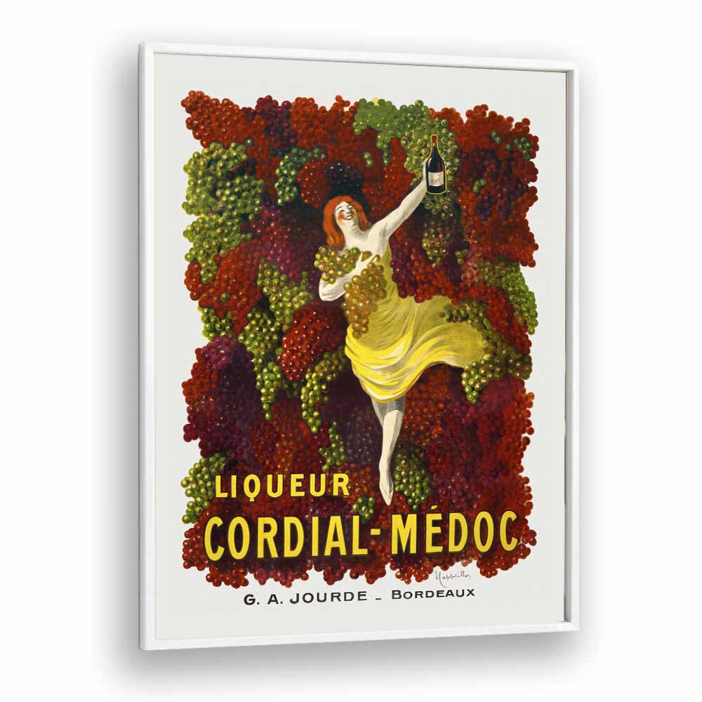 Liqueur Cordial Medoc Bar & Cafe Artwork in White Plain Frame