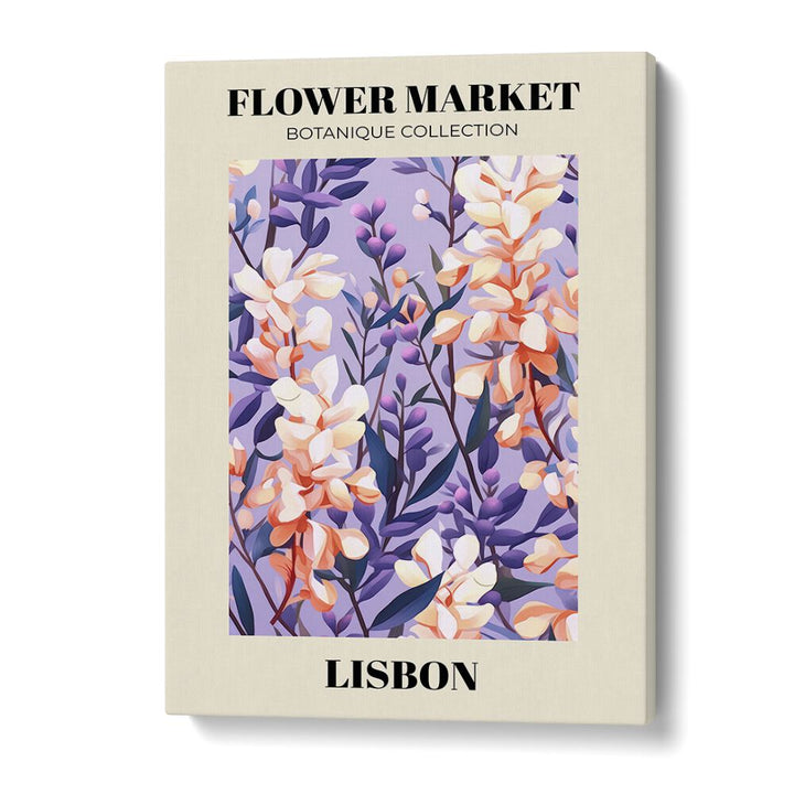 Lisbon Flower Marketo Botanical Flower Paintings Artwork in Gallery Wrap