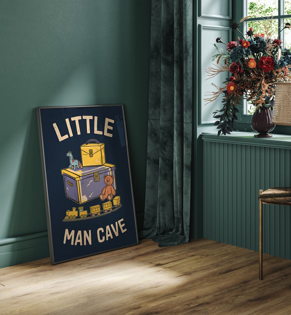 LITTLE MAN CAVE, KIDS ROOM PAINTINGS by Andreas Magnusson adds charm and fun to your child's room decor.