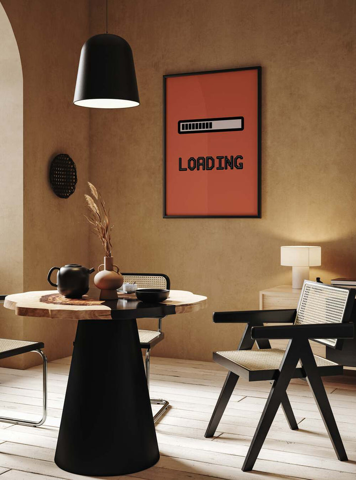 Loading I Gaming Art Painting Artwork in plain black frame on a beige wall for dining area