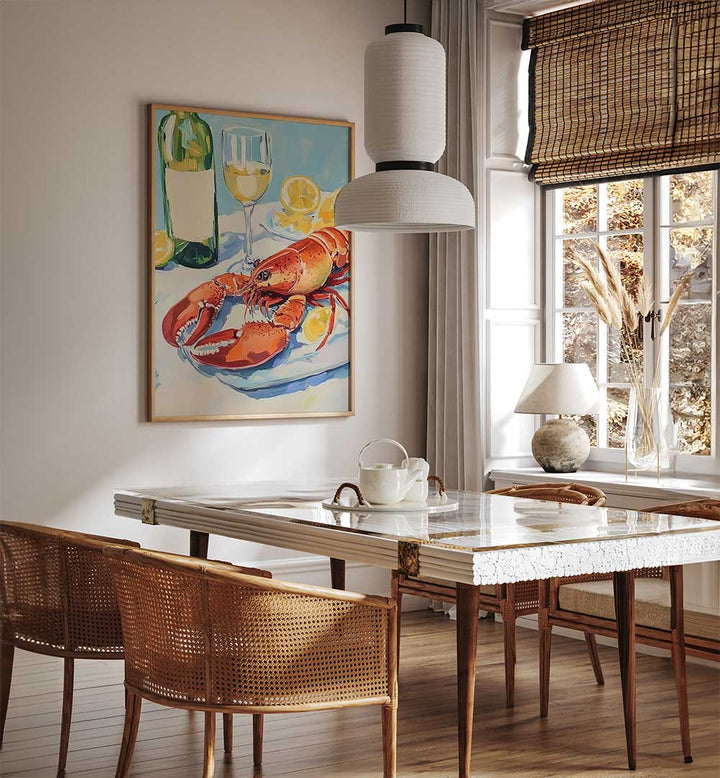 LOBSTER AND WINE , KITCHEN POSTERS