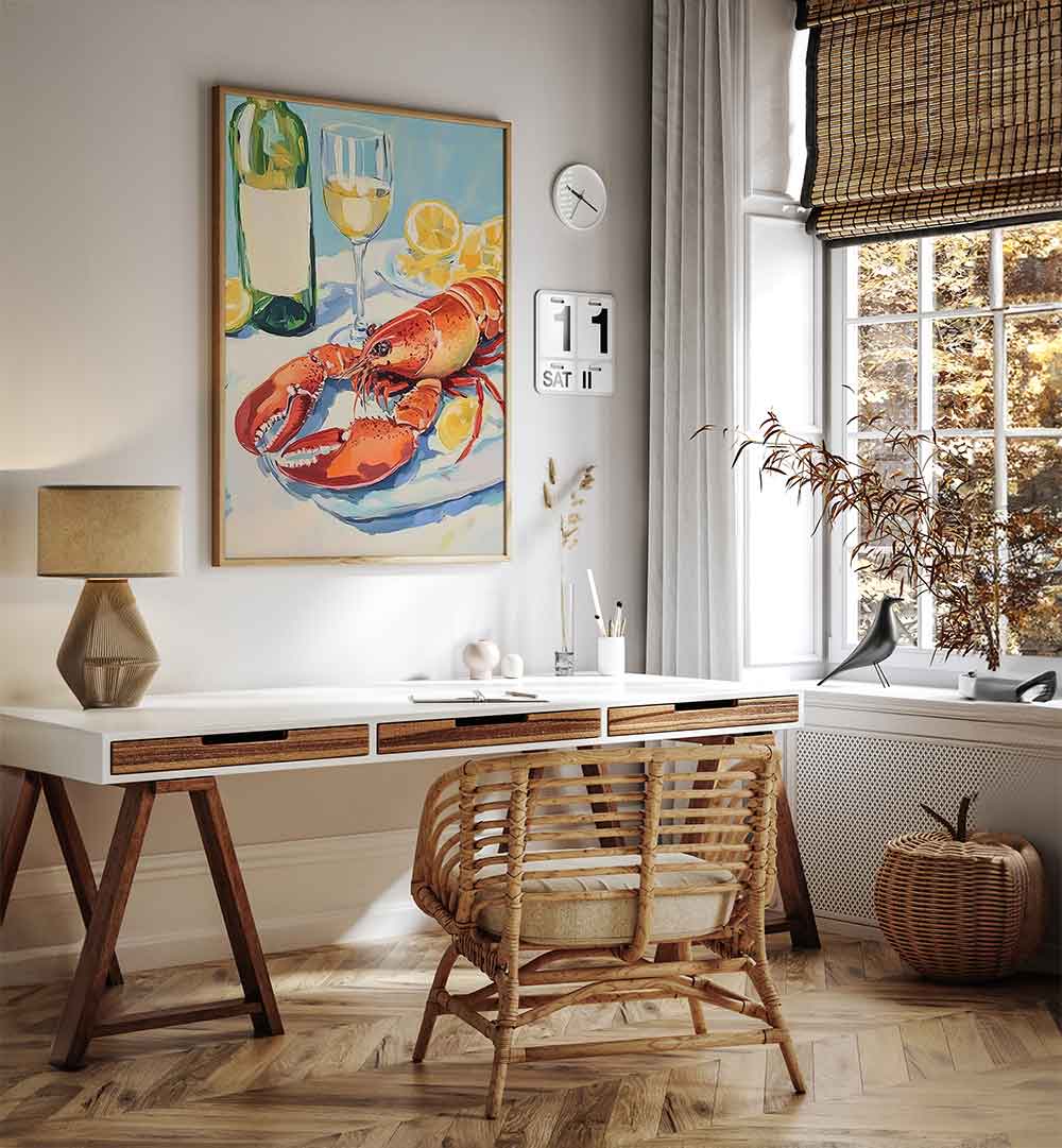 LOBSTER AND WINE , KITCHEN POSTERS